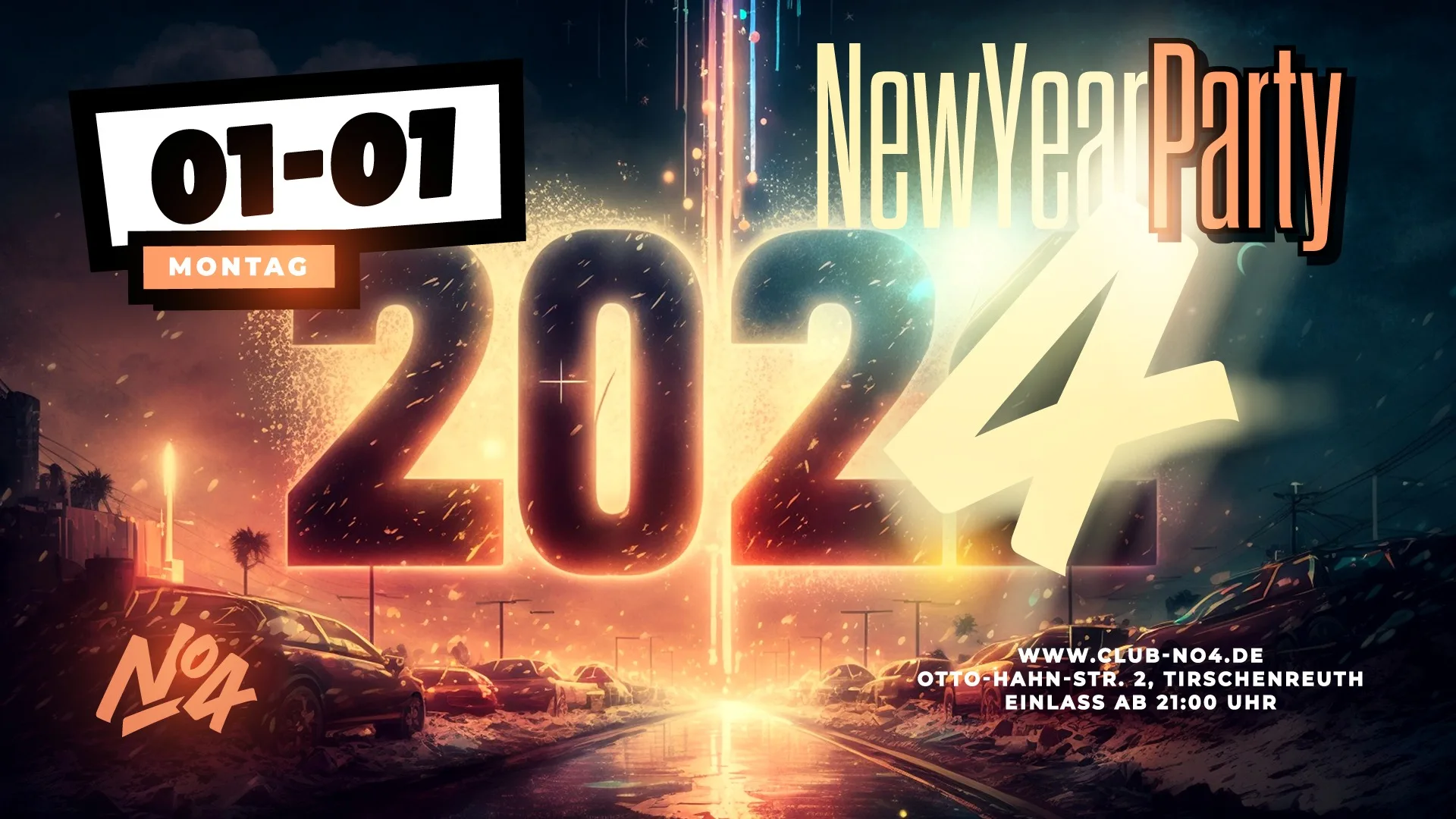 New Year Party 2024 im Club No4